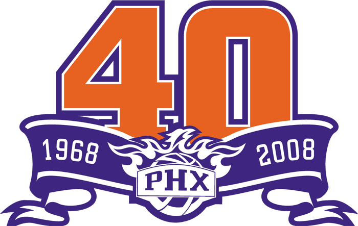 Phoenix Suns 2007-2008 Anniversary Logo iron on paper